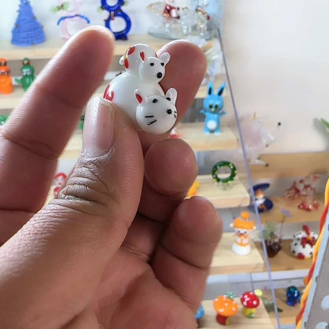 【闪购商品】琉璃手工艺品左*母子鼠
