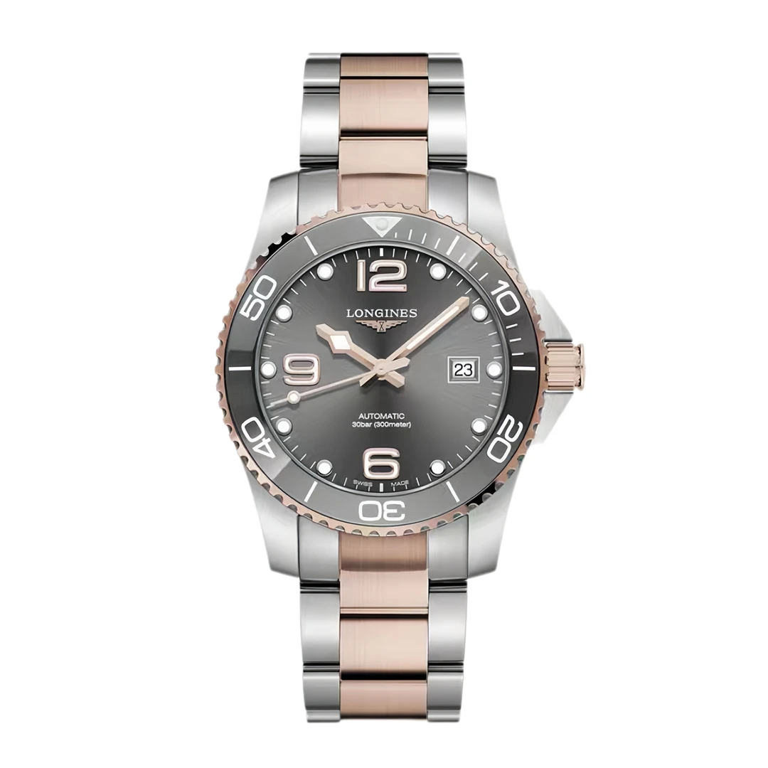 99新 99新 Longines/浪琴 余/康卡斯781灰盘玫瑰金边/表径41