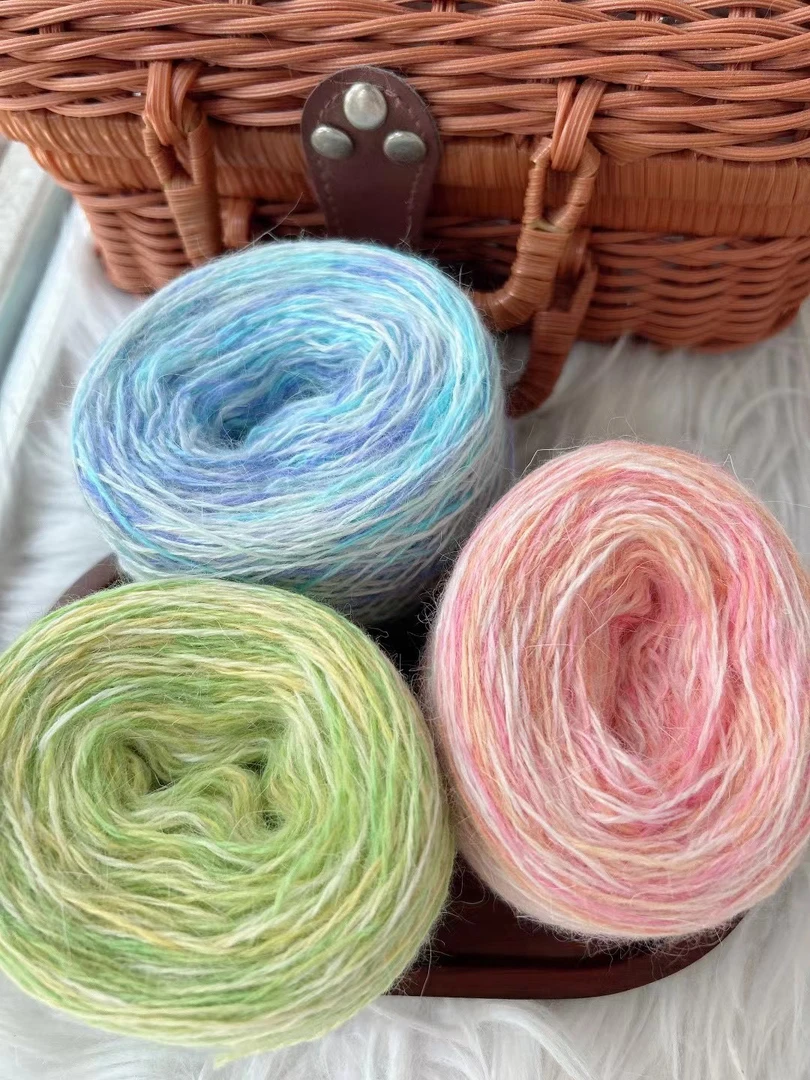 九尾喵“手染长毛貂（高含量）系列”玩偶专用线棒针钩针玩偶 娃衣