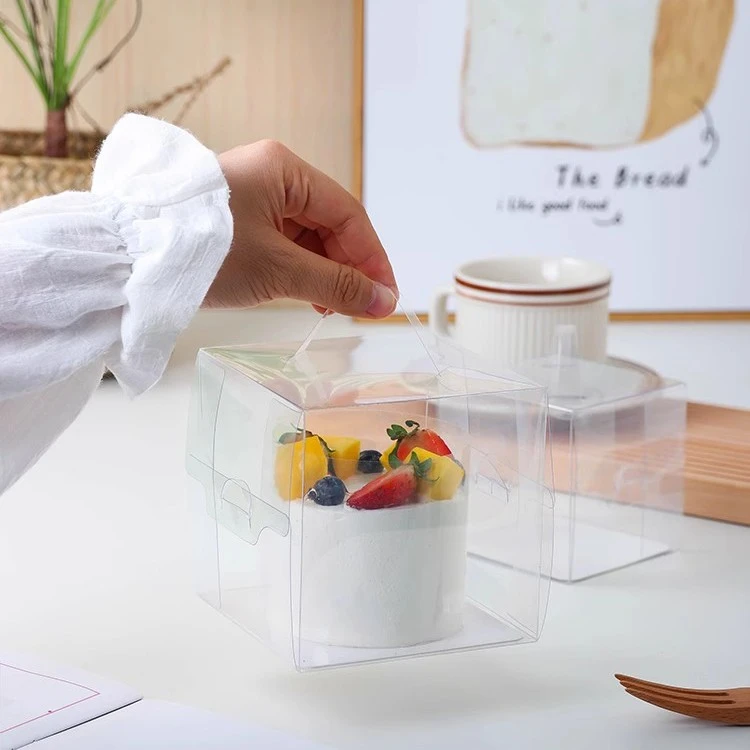 西点盒烘焙包装蛋糕盒子包装厂家半透明食品包装盒4寸自制蛋糕盒