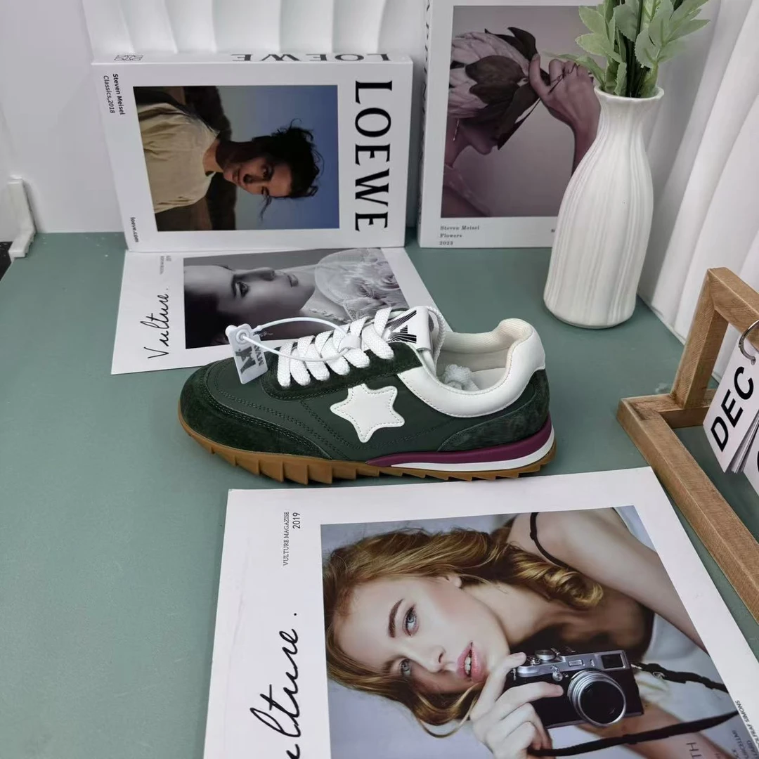 德训鞋女鞋2024新款秋款鞋子百搭厚底阿甘鞋小白运动鞋休闲板鞋爆