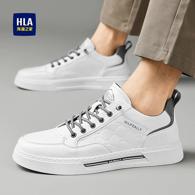 HLA/海澜之家男鞋2025秋冬新款百搭小白鞋休闲板鞋潮鞋男士软底鞋