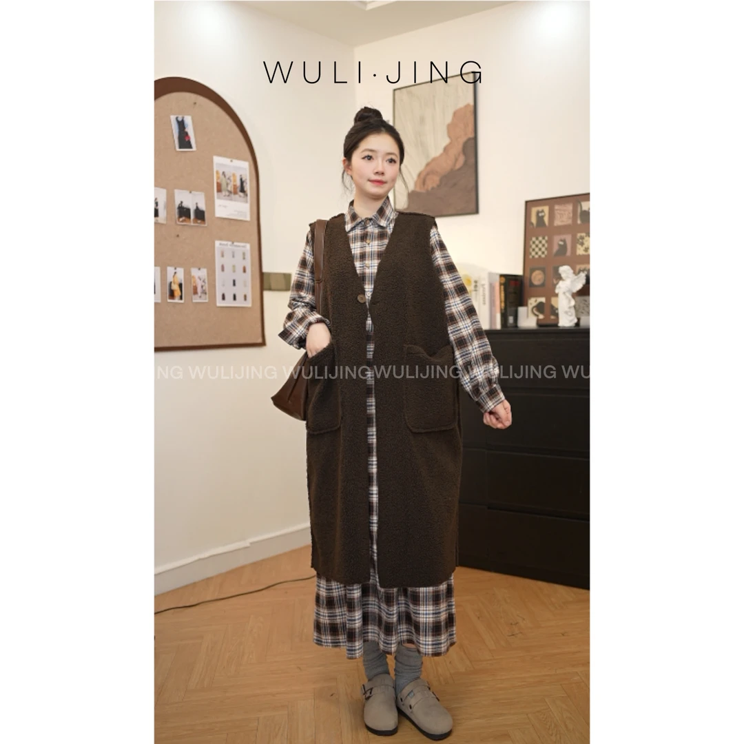 【羔羔毛】羊羔毛显瘦宽松中长款大口袋马甲