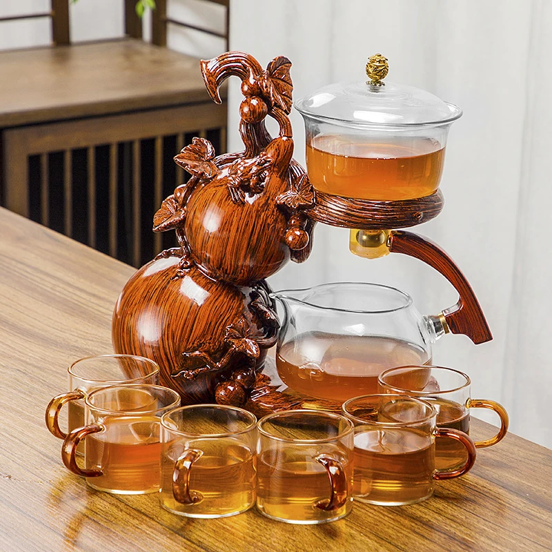 茶具套装家用2025新款高端全套功夫磁吸全自动懒人泡茶壶茶杯套装