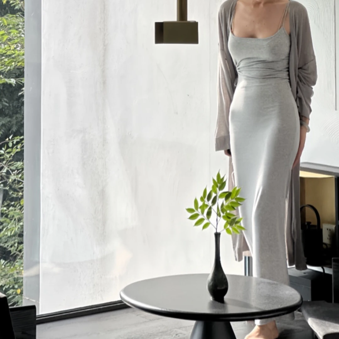 muli沐里系带吊带连衣裙