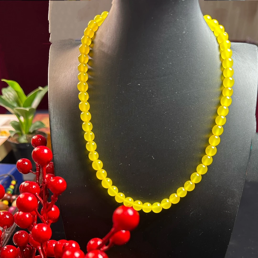 YX106【多福来】田黄 妈妈链 卡8 拍一发一黄玛瑙