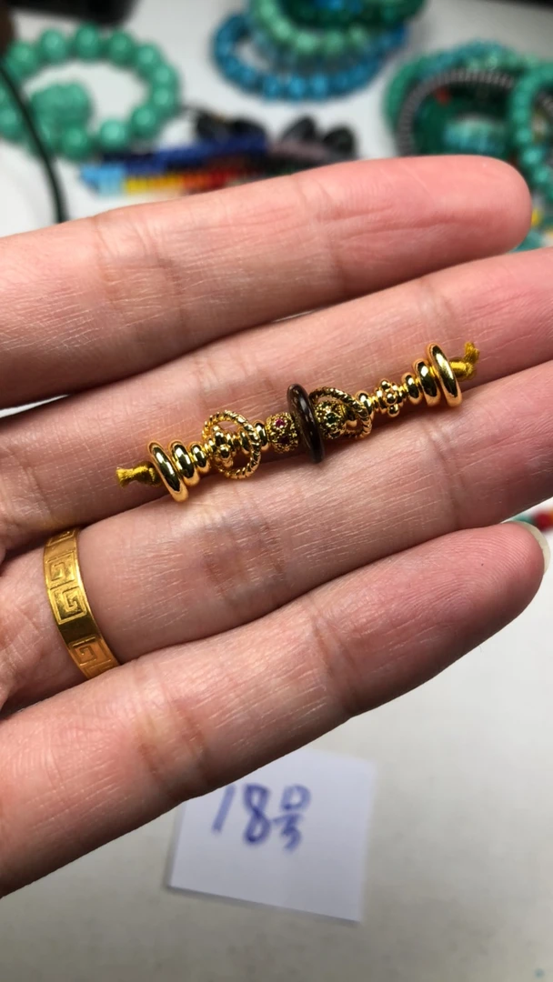 铜合金吊坠 18号 万能轴配饰 镀金工艺 发一组如图