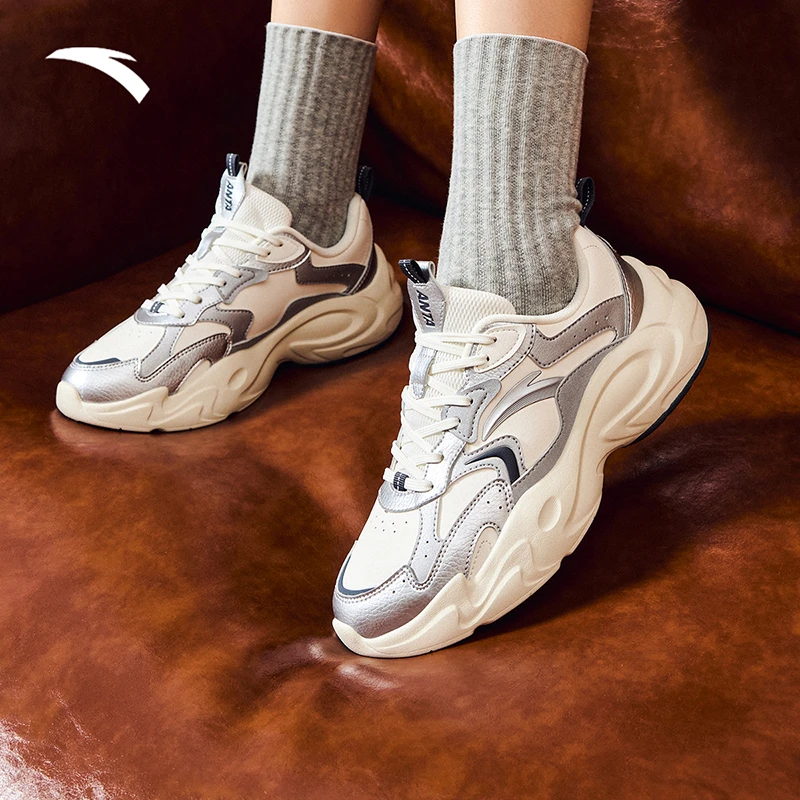 【秋季新款】安踏行风2代|新款厚底革面软底增高舒适运动鞋休闲鞋