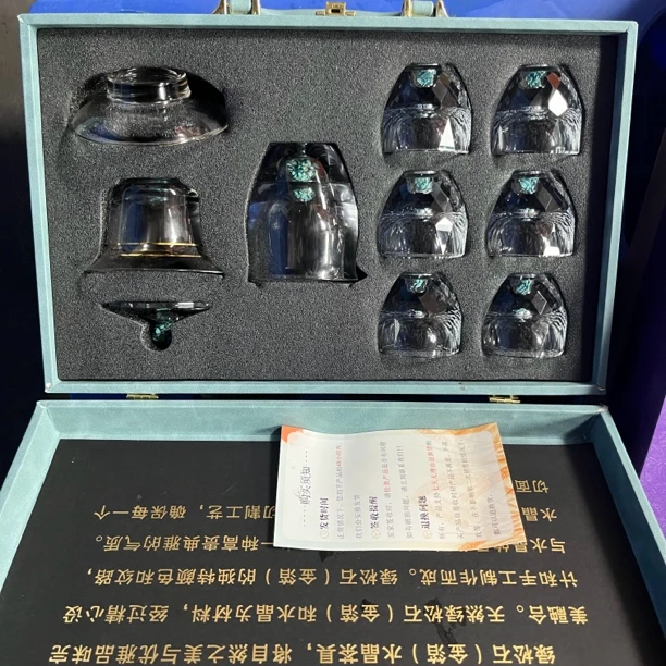 绿松石高档玻璃水晶功夫茶器家用泡茶