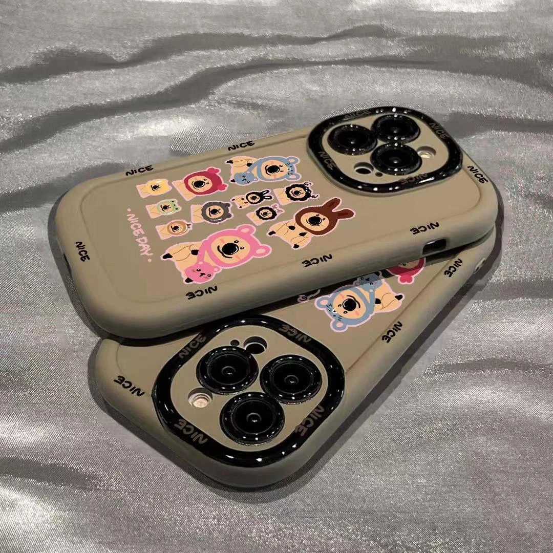搞怪熊适用苹果15/14手机壳11iphone13pro女12华为vivo小米oppo