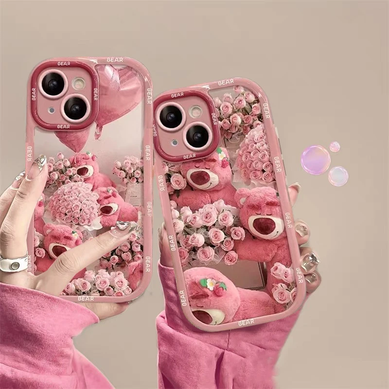 气球熊适用苹果15/14手机壳11iphone13pro女12华为vivo小米oppo