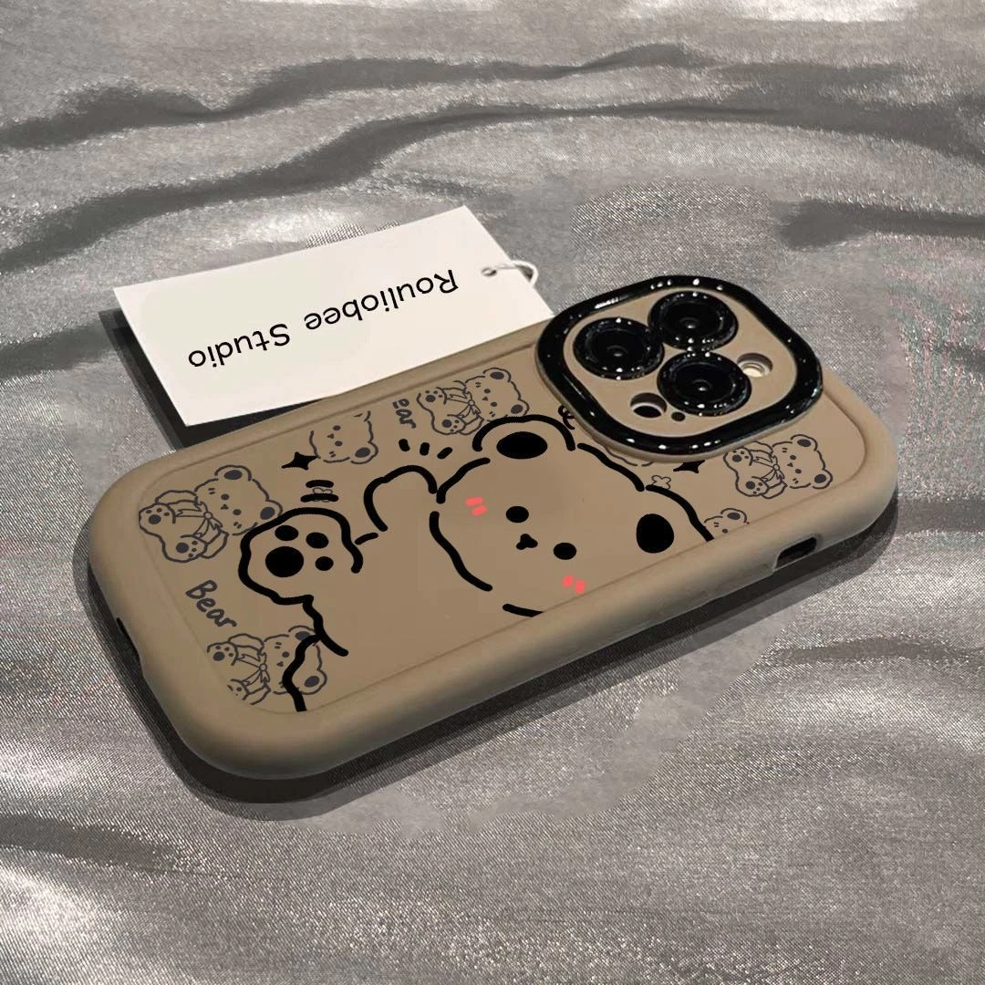 小熊玩偶适用苹果15/14手机壳11iphone13pro女12华为vivo小米oppo