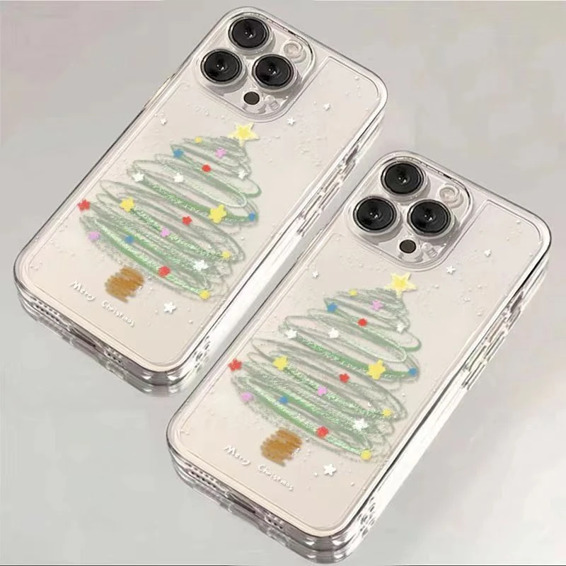角圣诞树适用苹果15/14手机壳11iphone13pro女12华为vivo小米oppo