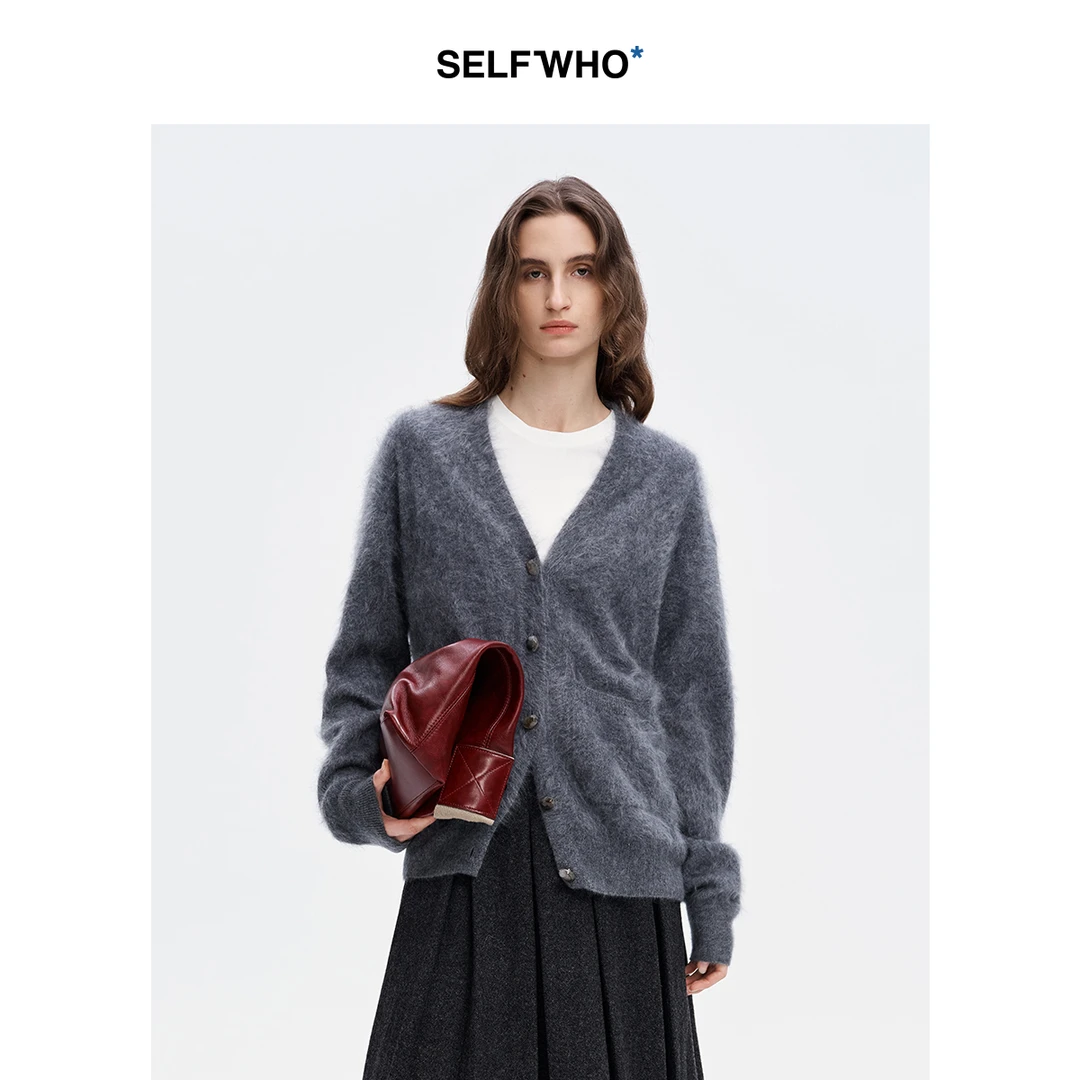 SELFWHO山羊绒针织衫开衫柔感保暖女款【S4MY019】