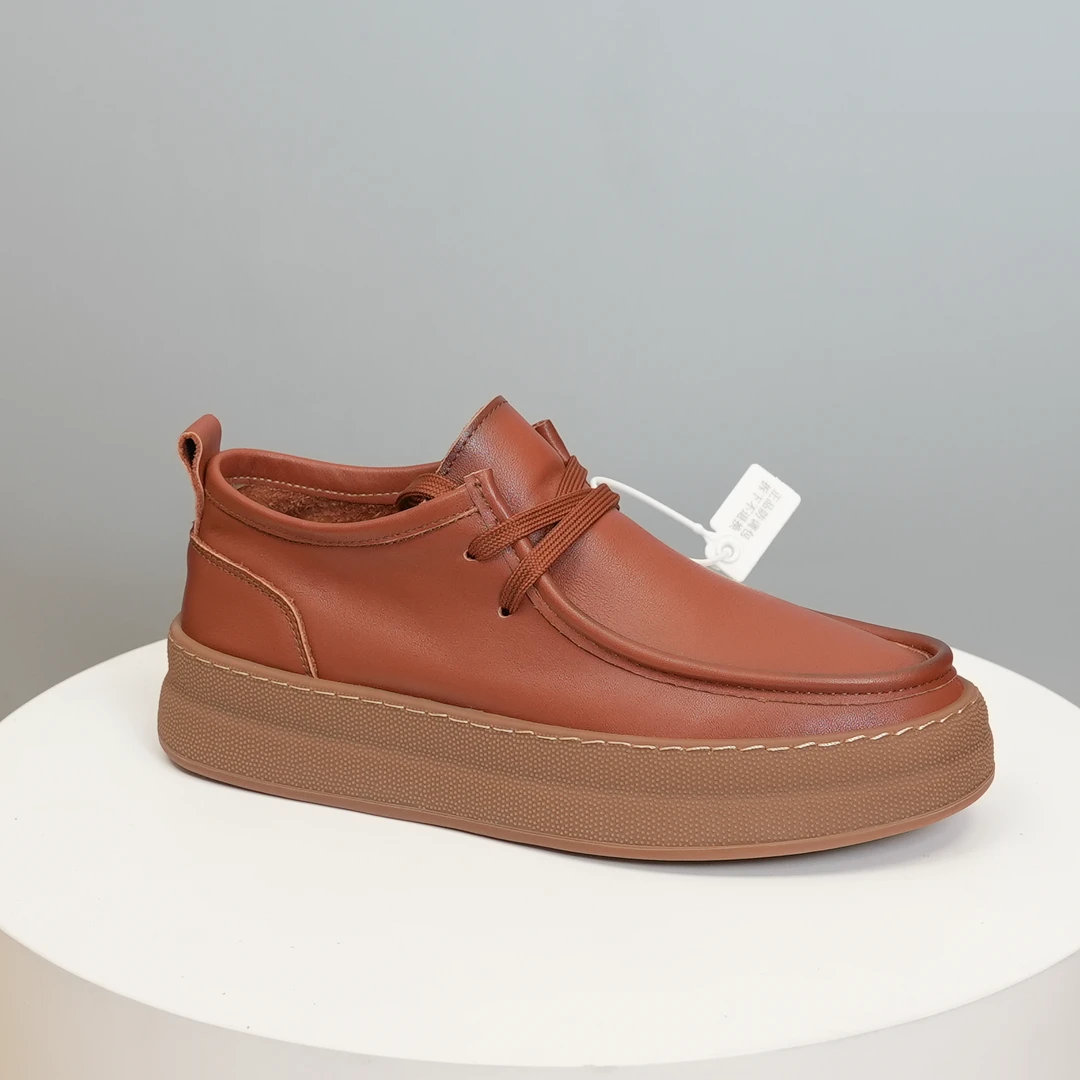 （头层牛皮）口袋鞋袋鼠鞋休闲复古百搭中帮靴男鞋工装靴828