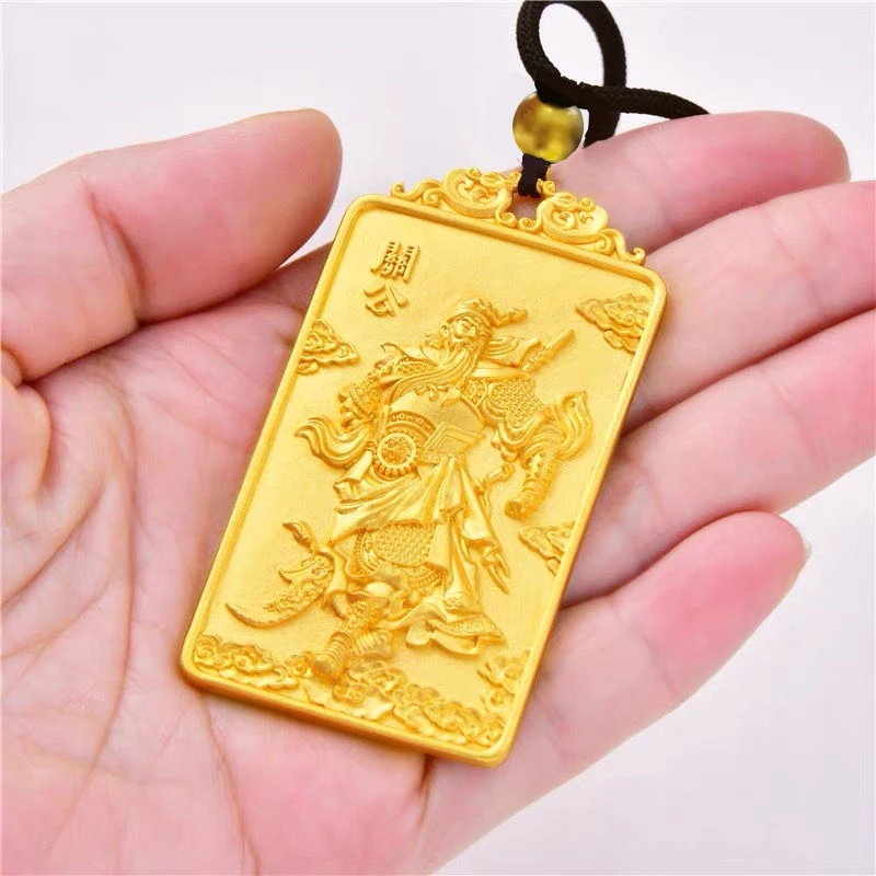 铜合金吊坠 关公吊坠霸气关羽挂坠古法传承忠义武财神项坠不掉色