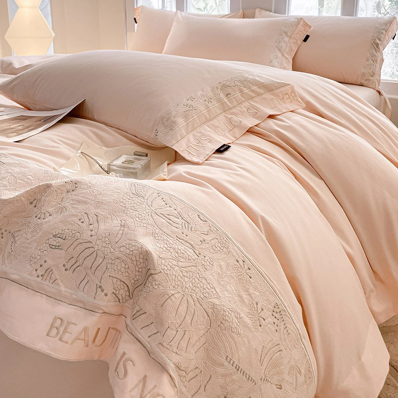 路约威格轻奢风纯棉四件套冬季全棉加厚保暖床单被套床上用品