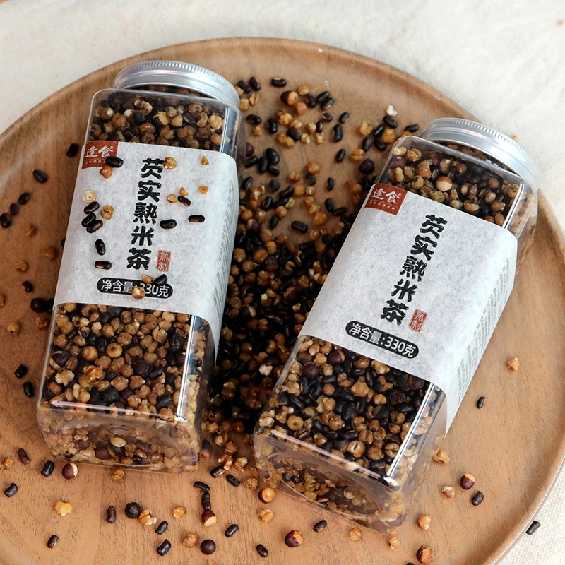 逢食芡实赤豆熟米茶赤豆薏仁茯苓薏米茶三蒸三晒熟薏米赤豆粮食茶