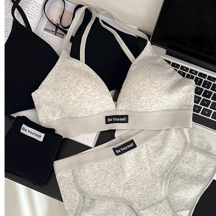简约运动内衣女士舒适时尚韩版透气薄款小胸聚拢无痕防走光文胸罩