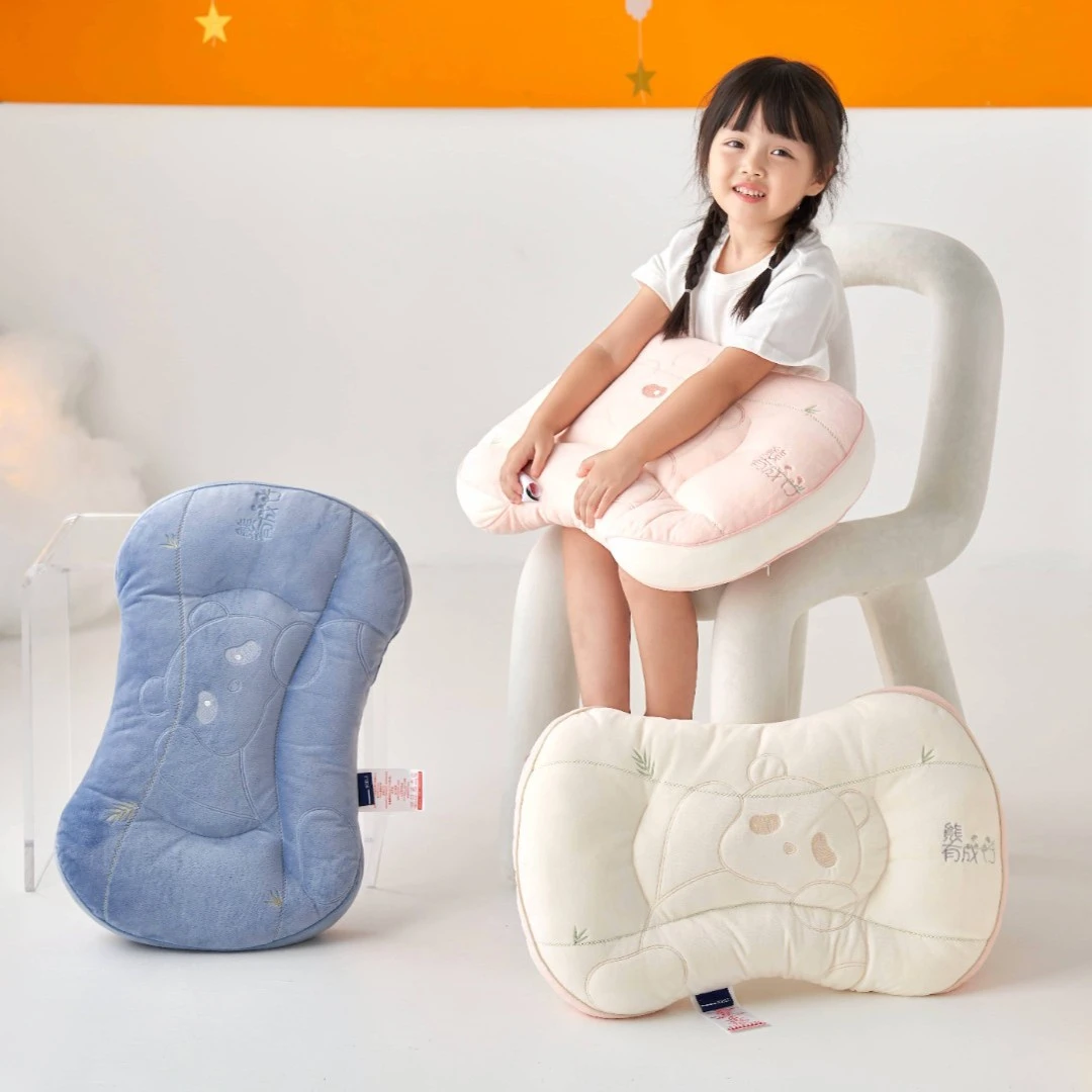 【专属】2023新款“熊有成竹”柔软护颈神器儿童枕学生枕透气
