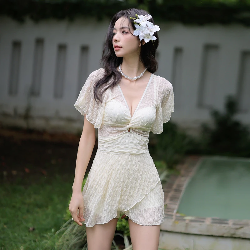 美亦舒新款式泳衣女分体保守显瘦游泳泳装女款女生女士大码连体