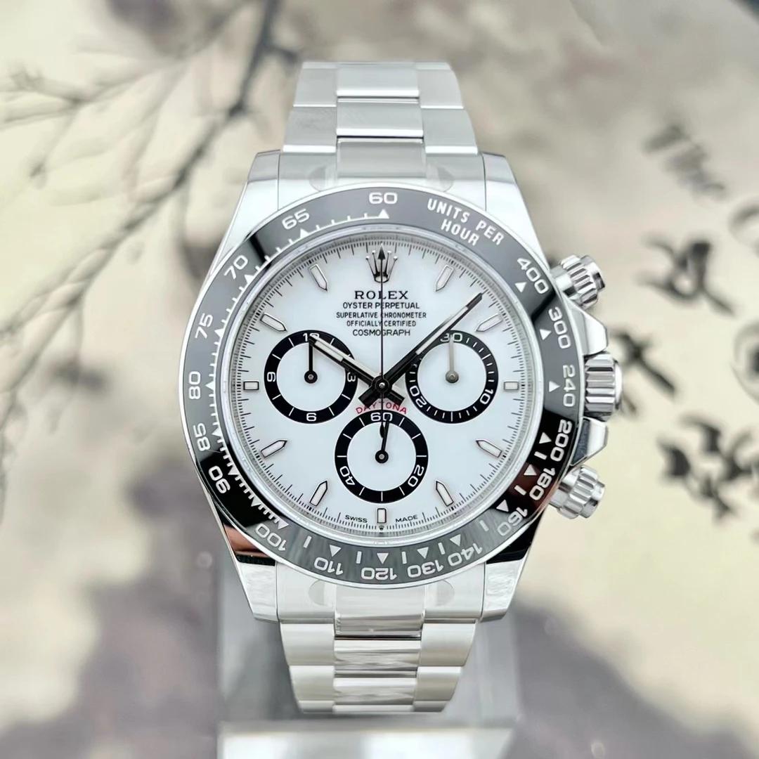 全新未使用 劳力士 八月卡 40mm 迪通拿 m126500LN-0001 熊猫迪