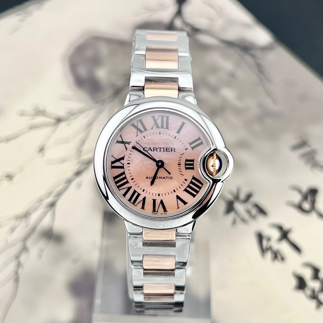 99新 Cartier/卡地亚 单表 33mm 蓝气球 W6920070  间金 自动机械