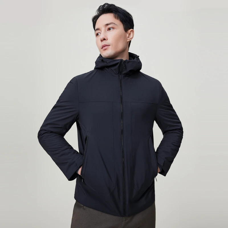 EMZ鄂尔多斯男士男装秋冬连帽防风保暖软冬季壳户外运动茄克