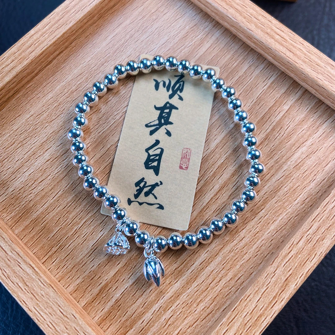 足银手链 编号921：两世欢手链足银手镯2