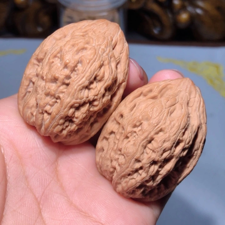 文玩核桃把件33.5平谷带鱼