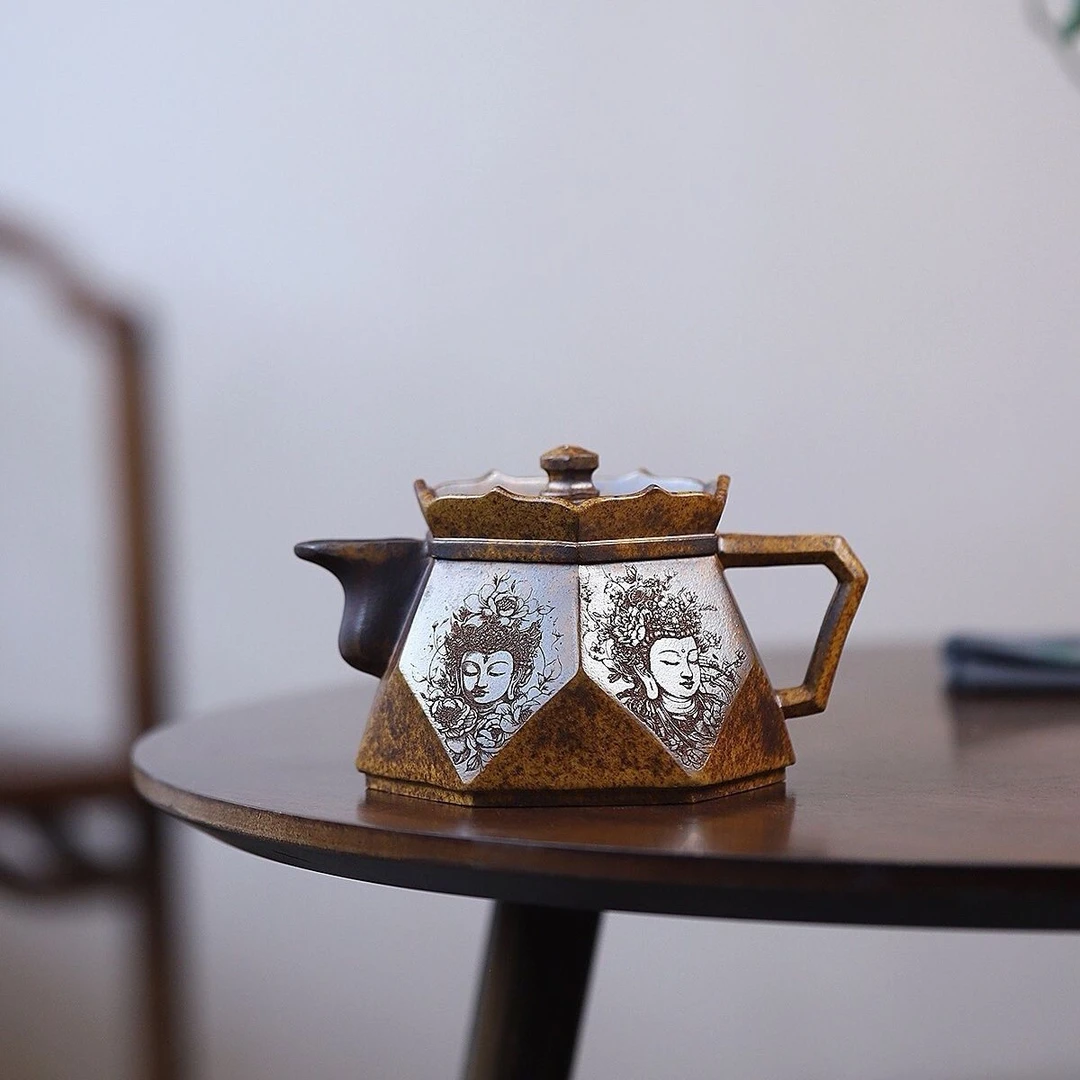 正品400毫升宜兴紫砂壶手工中式茶壶观音功夫茶壶钻石僧帽壶