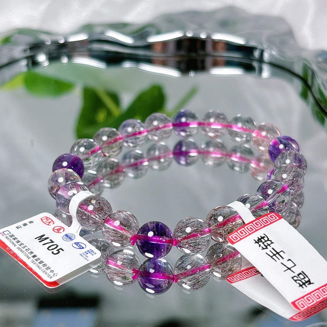 【阿波严选】天然水晶超七手链-M705