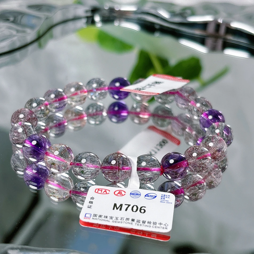 【阿波严选】天然水晶超七手链-M706