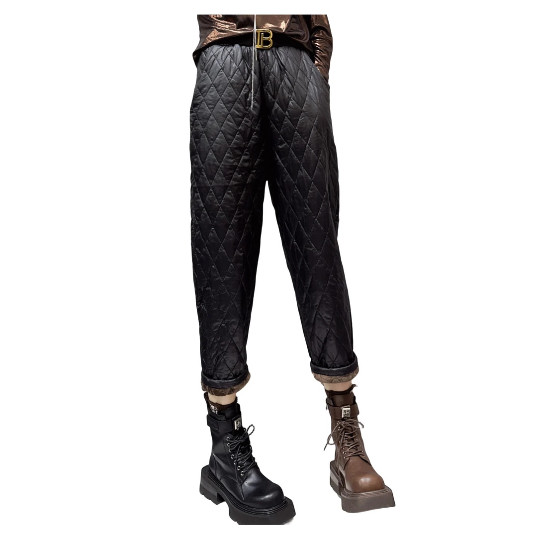 HK 2023冬季新款时尚百搭欧美风休闲宽松保暖休闲棉裤 0221#