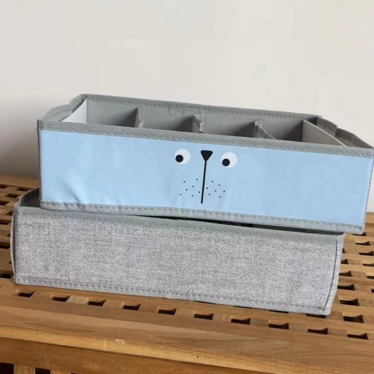 10月23号一清发3个！布艺卡通分格收纳盒35X24X12CMNO.退NO.换