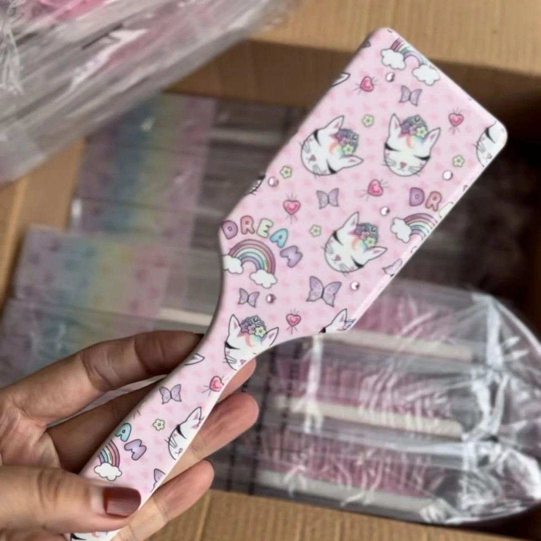 7月8号清发3个！粉卡通猫咪梳  NO.退NO.换