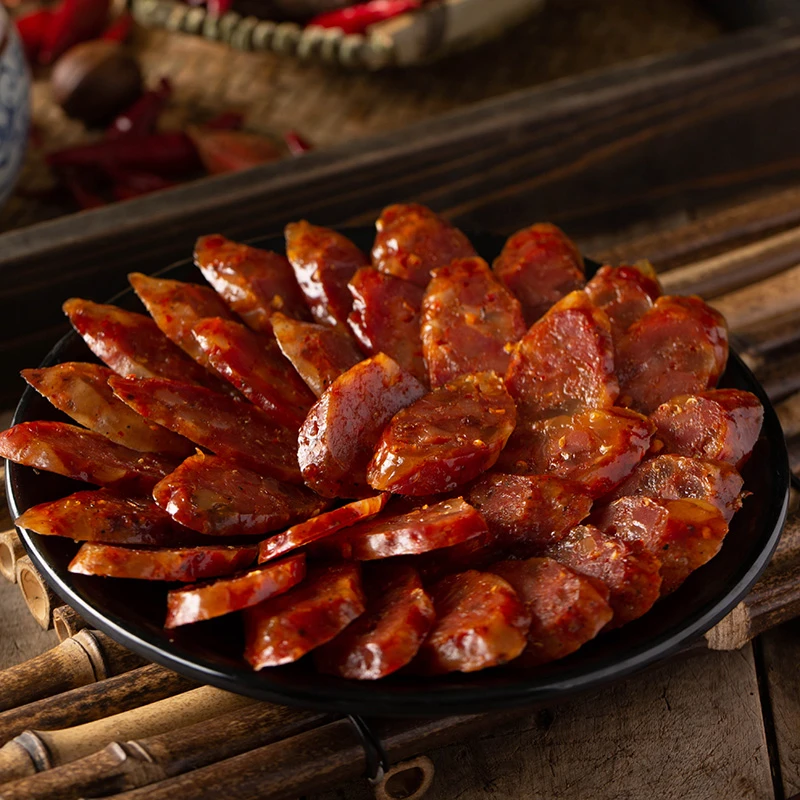 海伶山珍 | 四川特产腊肠麻辣香肠成都川味腊肉腊味500G柴火烟熏