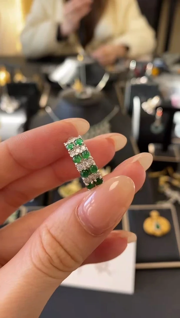 【闪购商品】翡翠戒指银S925镶嵌多样性一件发货