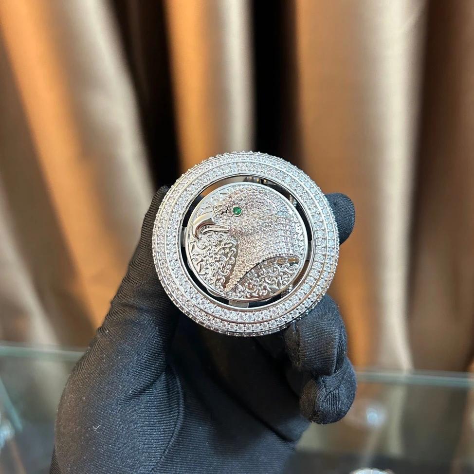 史蒂芬 24K镀金皮带扣头老鹰头3.8男士腰带扣替换扣配件卡扣无皮