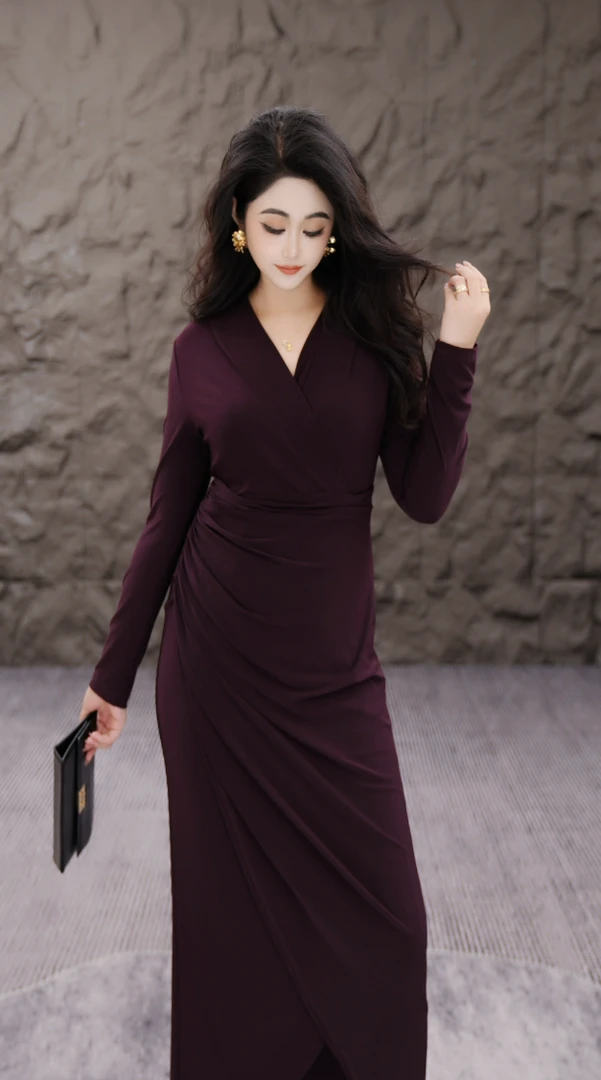 大女主｜新款微胖轻奢气质收腰显瘦女装连衣裙