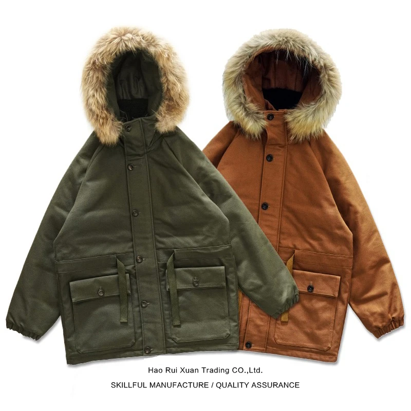 沾酱 羽绒服 复古登山派克大衣 90白鸭绒 帆布工装羽绒 非Nigel