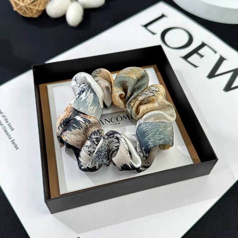 【3件8折】法式真丝大肠发圈女高级感缎面头绳轻奢高端发饰发绳百搭