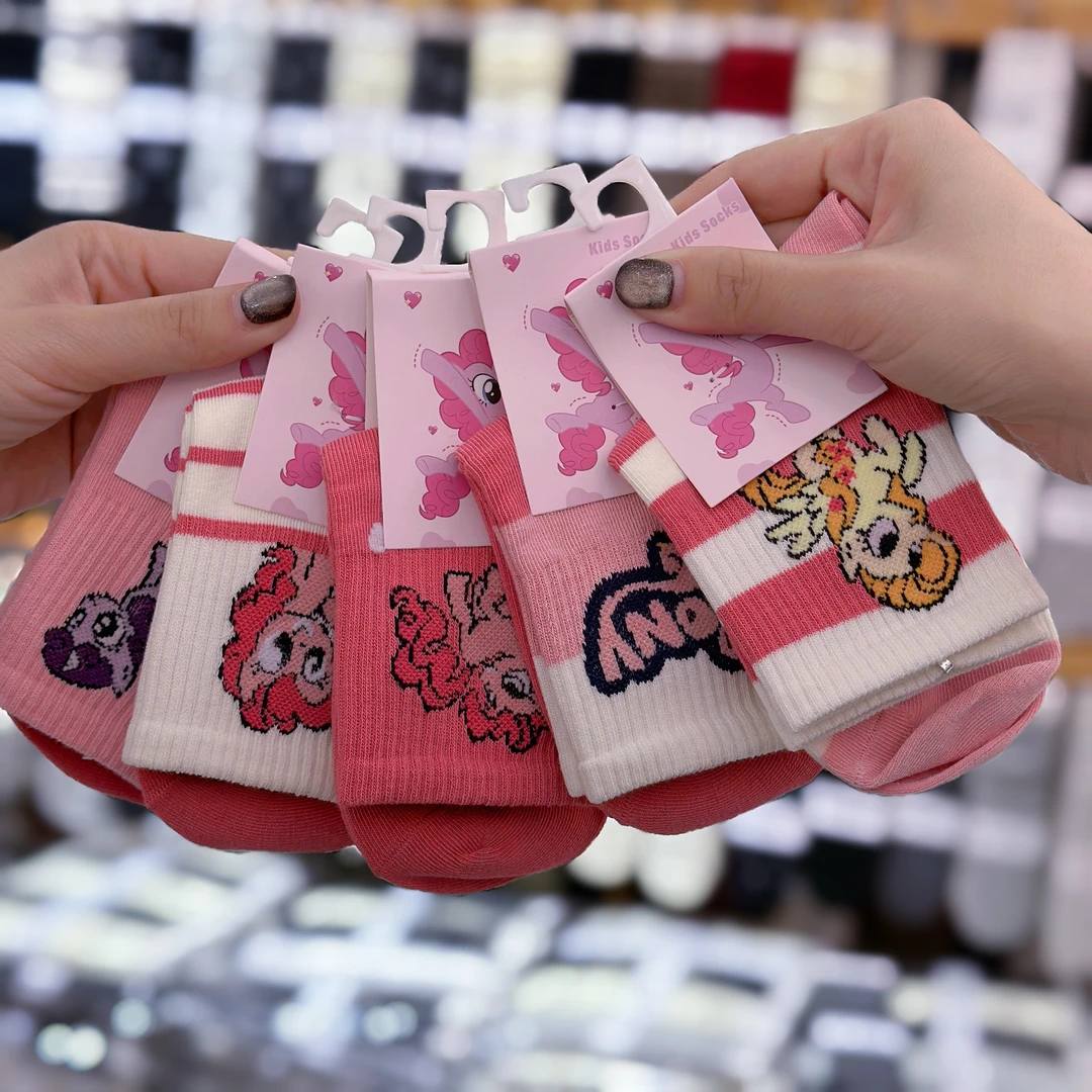 5双 精梳棉秋冬季中筒童袜男孩女孩高品质棉袜卡通百搭儿童长袜