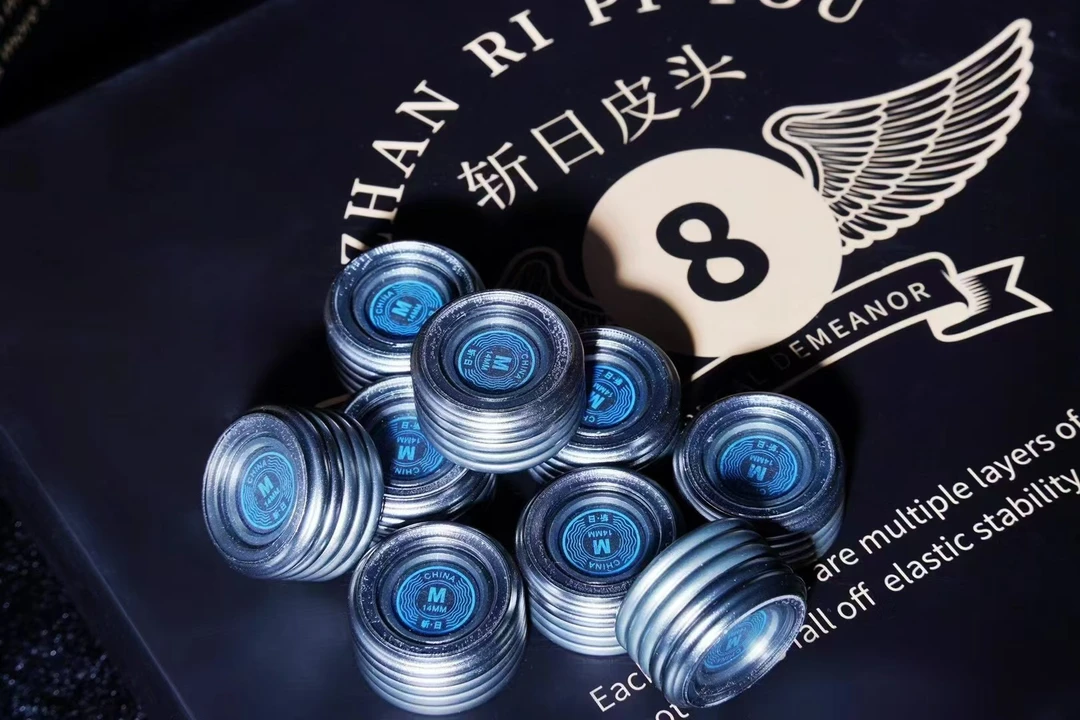 【六子推荐】斩日皮头中式美式台球职业打感品质优选同款皮头14mm