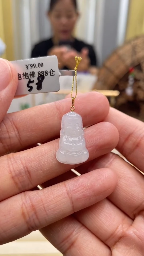 【闪购商品】翡翠颈饰18K金镶嵌佛