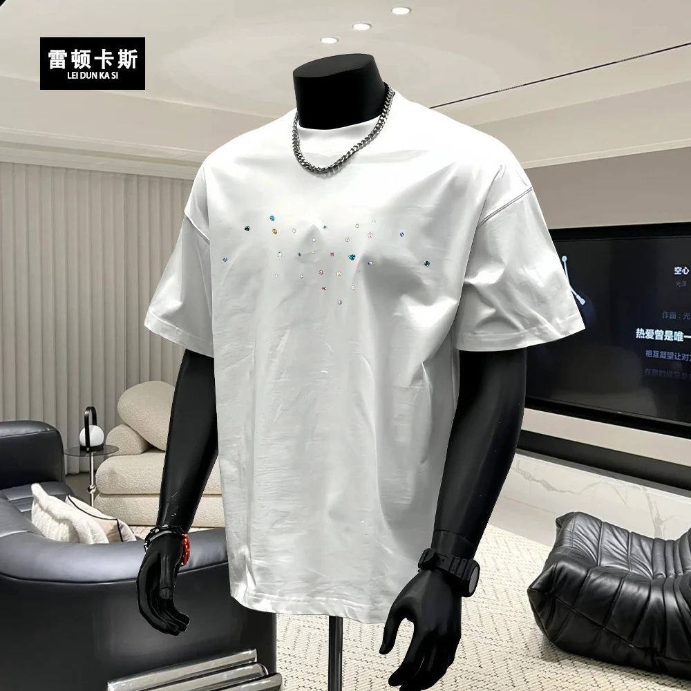 深惠南美式痞帅重磅韩版短袖T恤青年男女款夏季ins潮牌街头宽松圆