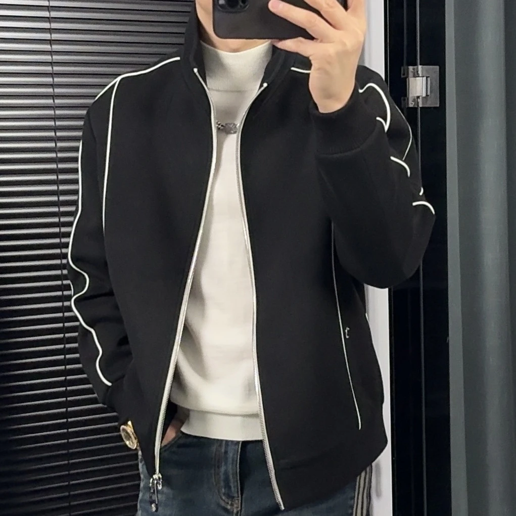 简约时尚设计感男士休闲百搭潮流立领夹克外套