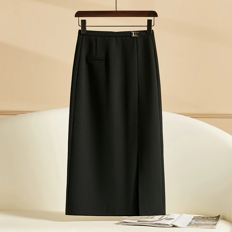 气质通勤西装半身裙女春秋2024新款Aa字裙一步包臀裙显瘦直筒裙子