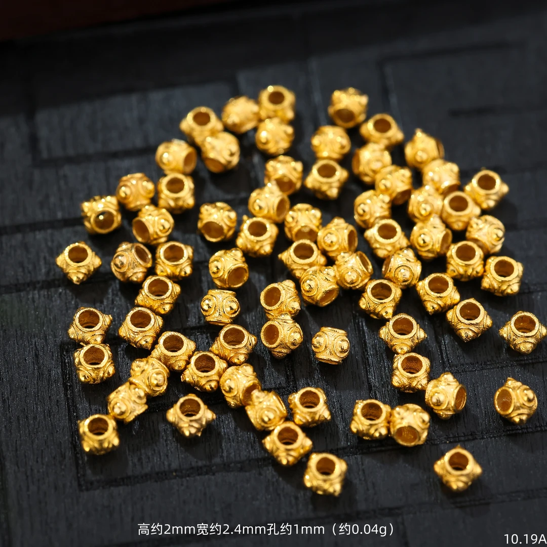 【团价】3颗/10颗 ||18K金蜻蜓眼隔珠飞碟隔珠A