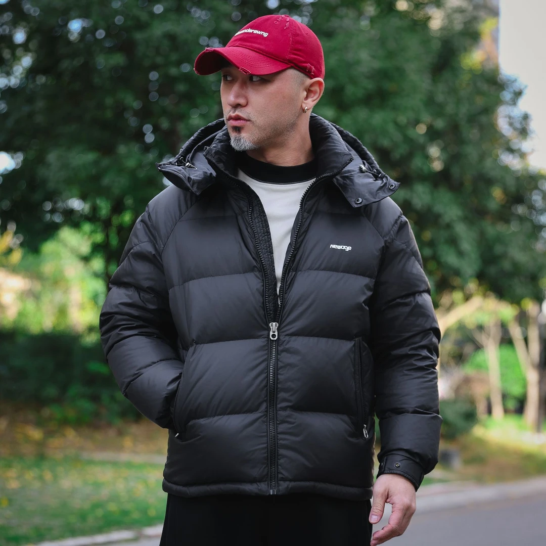 【新国标大朵90鸭绒】立领连帽款加厚户外保暖防寒简约百搭羽绒服冬